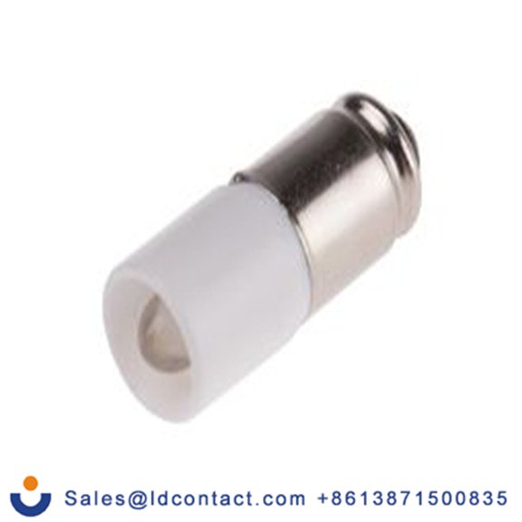 RS PRO 203-587  指示灯, 单芯片, 白色, 小型槽灯座, Φ6 mm, 16 mm长, 525 nm长, 12 V ac/dc