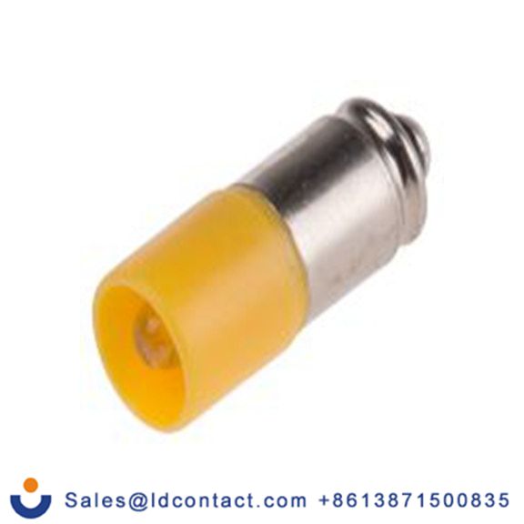 RS PRO 203-622  指示灯, 单芯片, 黄色, 小型槽灯座, Φ6 mm, 16 mm长, 587 nm长, 24 V ac/dc