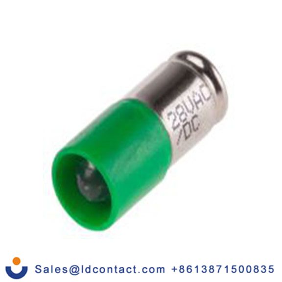 RS PRO 203-789  指示灯, 单芯片, 绿色, 小型槽灯座, Φ6 mm, 16 mm长, 525 nm长, 28 V ac/dc