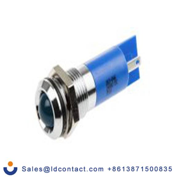 RS PRO 203-846  蓝色 面板安装指示器, 24 V dc, 凸型边框, 银色边框, IP40