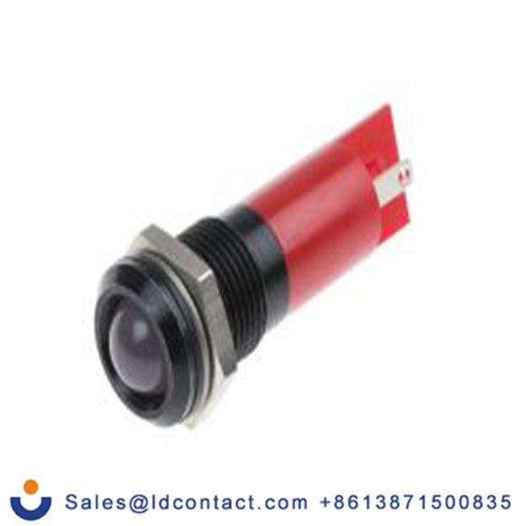 RS PRO 203-896  红色 面板安装指示器, 24 V ac/dc 焊接片端接, 凸型边框, IP40