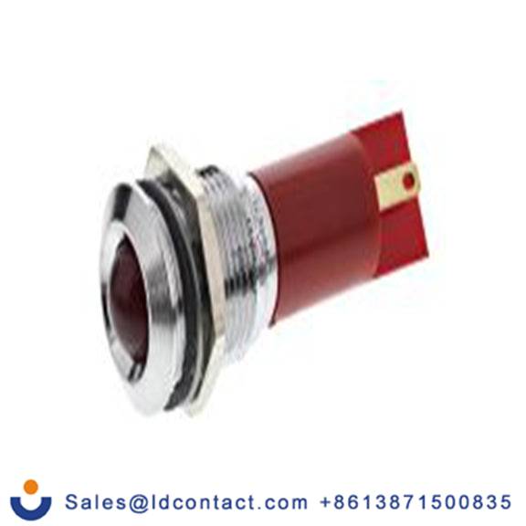 RS PRO 203-919  红色 面板安装指示器, 12 V ac/dc 焊接片端接, 凸型边框, 银色边框