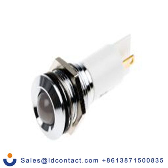 RS PRO 203-953  白色 面板安装指示器, 12 V ac/dc 焊接片端接, 凸型边框, 银色边框