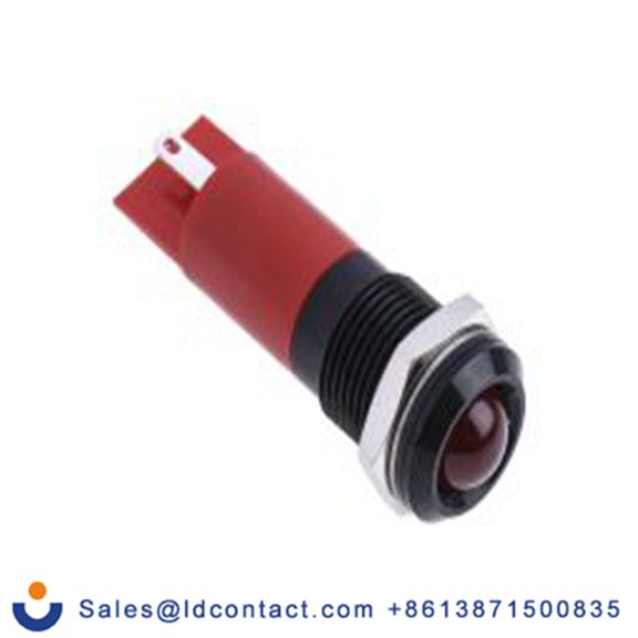 RS PRO 203-975  红色 面板安装指示器, 24 V dc, 凸型边框, 黑色边框, IP40