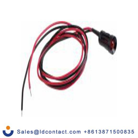 RS PRO 204-063  红色 面板安装指示器, 12 V dc 导线端接, 凹入式边框, 黑色边框