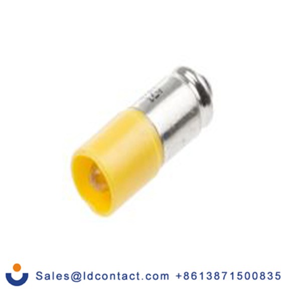 RS PRO 204-142  指示灯, 单芯片, 黄色, 小型槽灯座, Φ6 mm, 16 mm长, 587 nm长, 12 V ac/dc