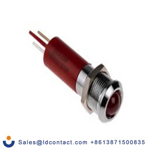 RS PRO 204-338  红色 面板安装指示器, 230 V ac, 凸型边框, 银色边框, IP40
