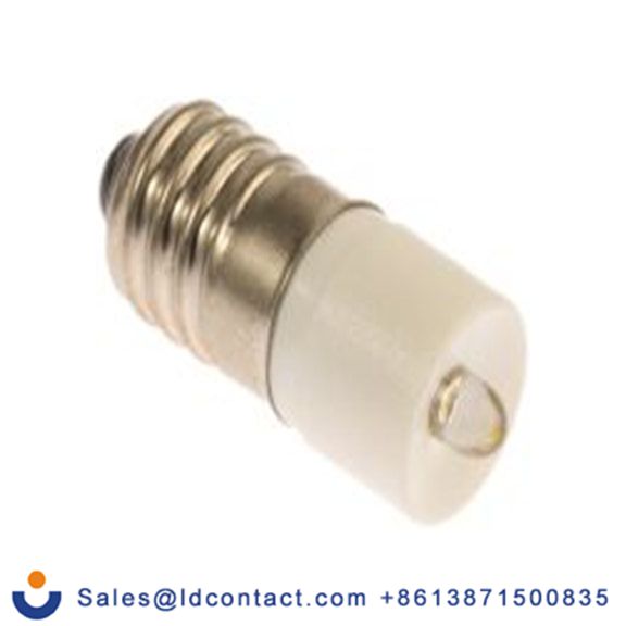 RS PRO 204-350  指示灯, 单芯片, 白色, E10灯座, Φ10 mm, 25.25 mm长, 12 V ac/dc