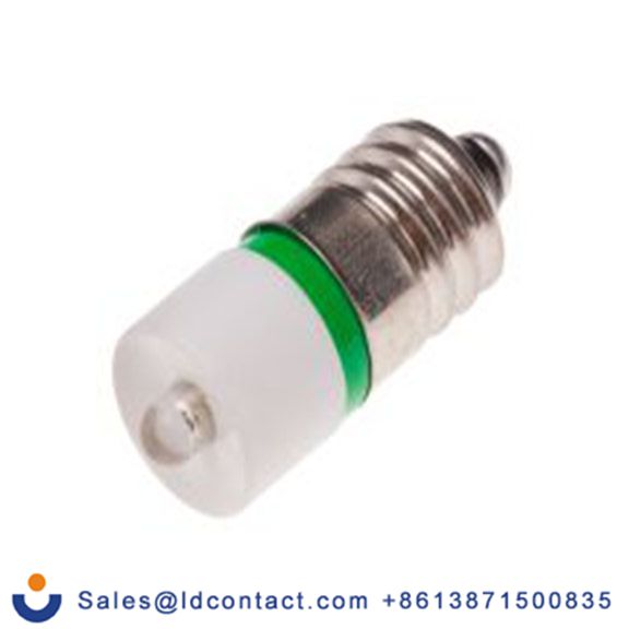 RS PRO 204-704  指示灯, 单芯片, 绿色, E10灯座, Φ10 mm, 25.25 mm长, 525 nm长, 24 V ac/dc