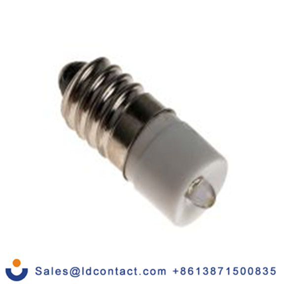 RS PRO 204-710  指示灯, 单芯片, 白色, E10灯座, Φ10 mm, 25.25 mm长, 24 V ac/dc