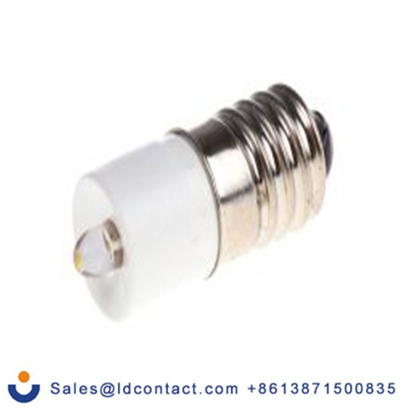 RS PRO 204-726  指示灯, 单芯片, 白色, E10灯座, Φ10 mm, 25.25 mm长, 130 V ac