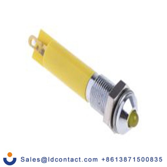 RS PRO 204-782  黄色 面板安装指示器, 焊接片端接 24V dc 6 mm, Q61P系列