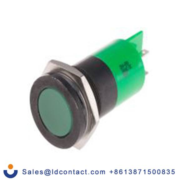 RS PRO 204-899  绿色 面板安装指示器, 24 V ac/dc 焊接片端接, 平齐边框