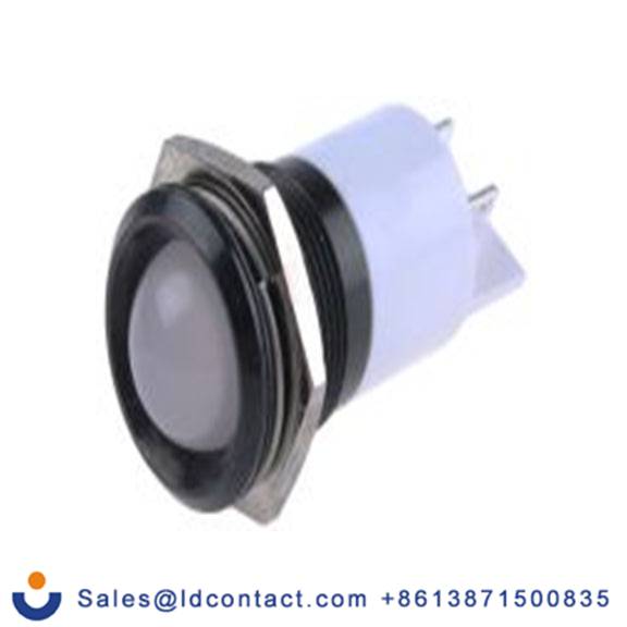 RS PRO 204-912  红色, 黄色, 绿色 面板安装指示器, 24 V dc 焊接片端接, 凸型边框, 黑色边框