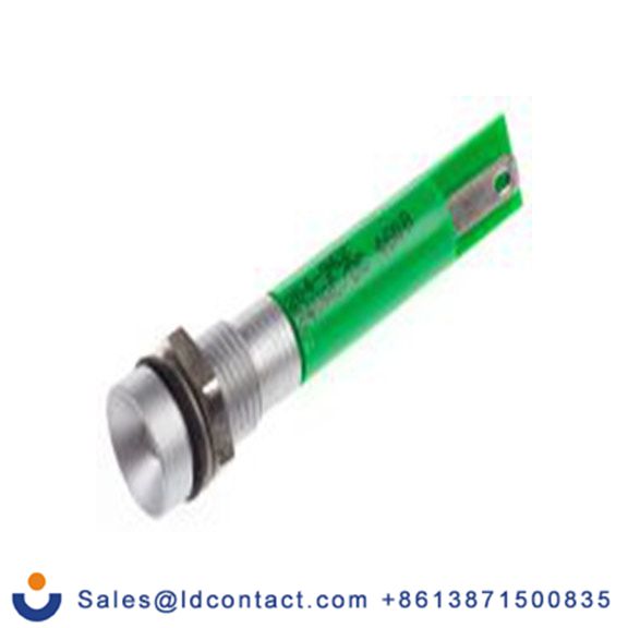 RS PRO 204-962  绿色 面板安装指示器, 24 V ac/dc 焊接片端接, 凹入式边框, 银色边框, IP40