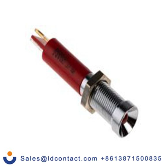 RS PRO 205-016  红色 面板安装指示器, 24 V dc 焊接片端接, 凹入式边框, 银色边框 面板安装