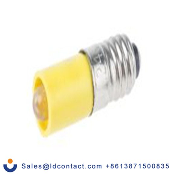 RS PRO 205-050  指示灯, 多芯片, 黄色, E5灯座, Φ6 mm, 18 mm长, 585 nm长 45mcd, 24 V