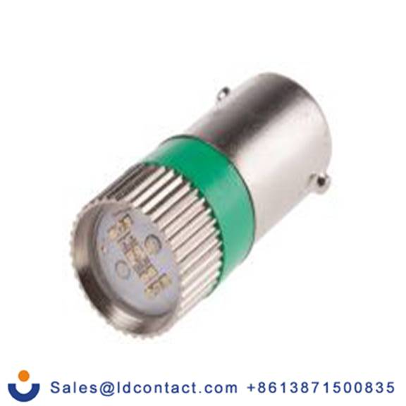 RS PRO 205-066  指示灯, 多芯片, 绿色, BA9灯座, Φ10 mm, 28 mm长, 568 nm长, 28 V dc