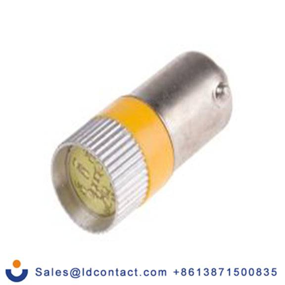 RS PRO 205-072  指示灯, 多芯片, 黄色, BA9灯座, Φ10 mm, 28 mm长, 585 nm长, 28 V dc