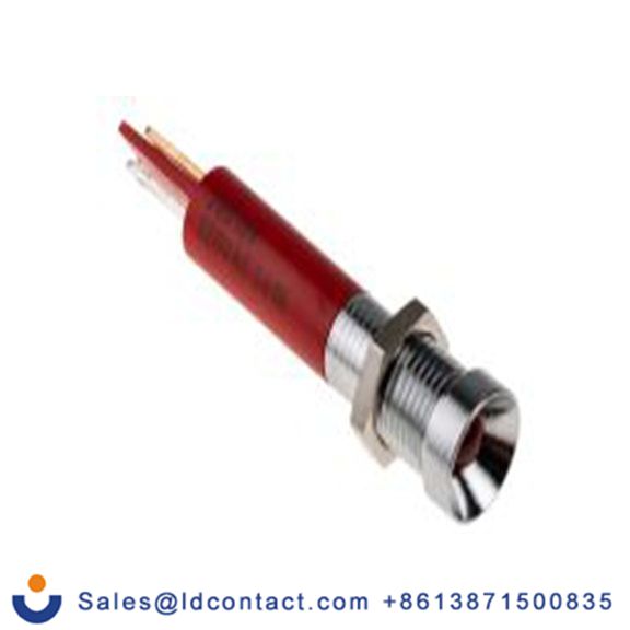 RS PRO 205-189  红色 面板安装指示器, 220 V ac, 凹入式边框, 银色边框