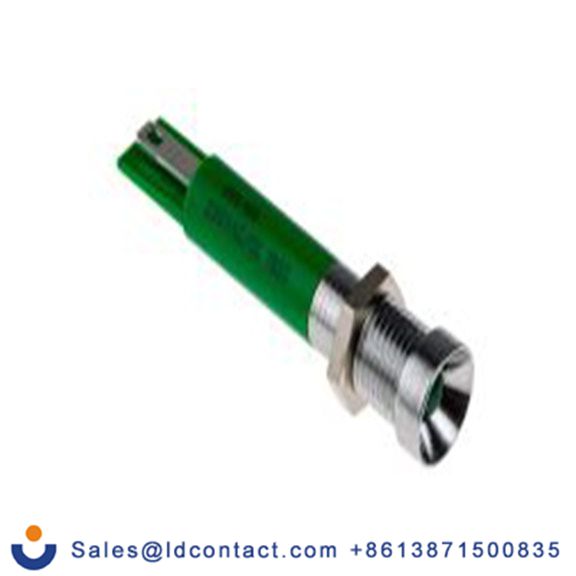 RS PRO 205-195  绿色 面板安装指示器, 230 V ac, 凹入式边框, 银色边框