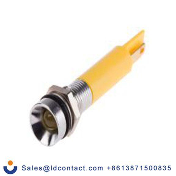 RS PRO 205-202  黄色 面板安装指示器, 230 V ac, 凹入式边框, 银色边框