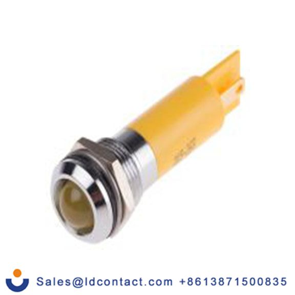 RS PRO 205-268  黄色 面板安装指示器, 130 V ac, 凸型边框, 银色边框, IP40