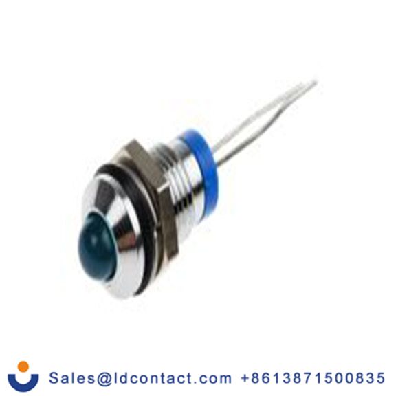 RS PRO 205-561  蓝色 面板安装指示器, 2 V dc, 凸型边框, 银色边框, IP40