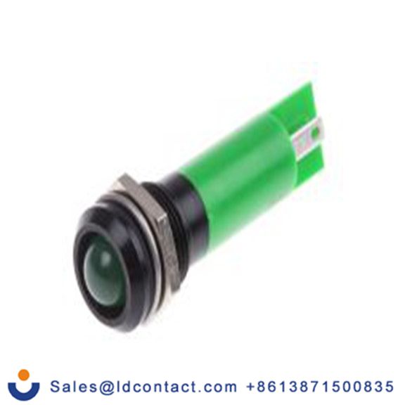 RS PRO 205-606  绿色 面板安装指示器, 130 V ac, 凸型边框, 黑色边框, IP40