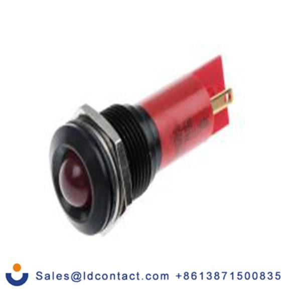 RS PRO 205-640  红色 面板安装指示器, 115 V dc, 230 V ac 焊接片端接, 凸型边框