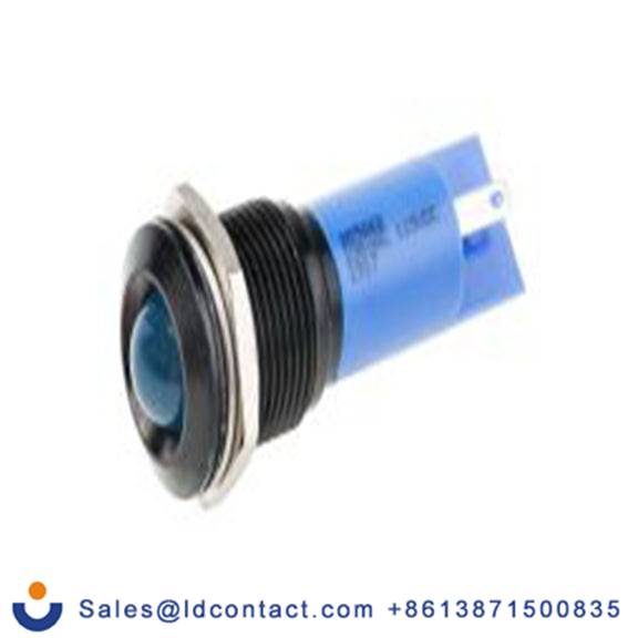 RS PRO 205-662  蓝色 面板安装指示器, 115 V dc, 230 V ac 焊接片端接, 凸型边框, IP40