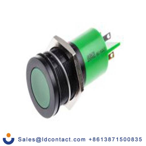 RS PRO 205-678  绿色 面板安装指示器, 230 V ac, 平齐边框, 黑色边框, IP40