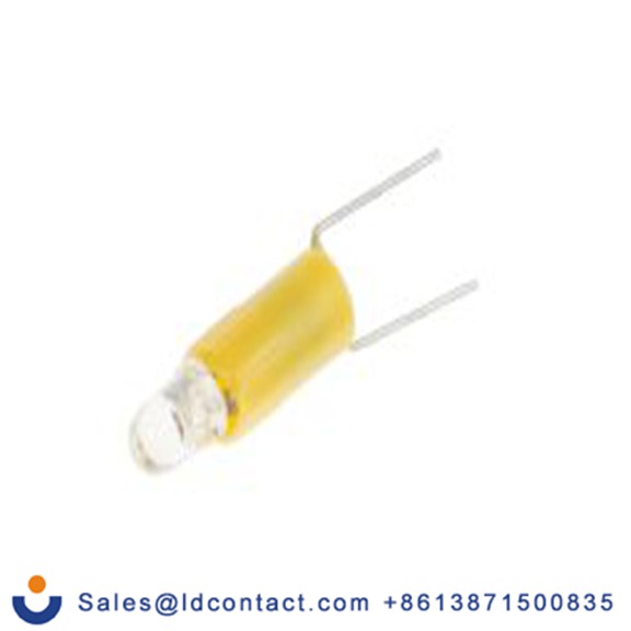 RS PRO 205-779  指示灯, 单芯片, 黄色, Φ4.25 mm, 17 mm长, 592 nm长, 12 V ac/dc