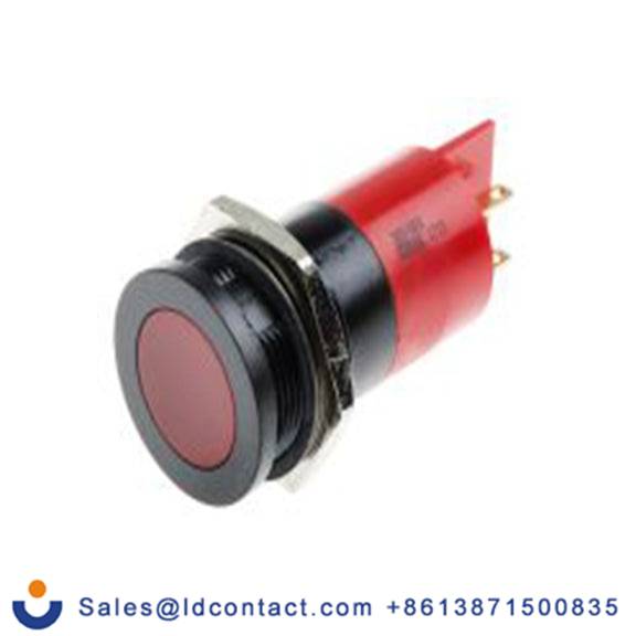 RS PRO 205-808  红色 面板安装指示器, 230 V ac, 平齐边框, 黑色边框, IP40