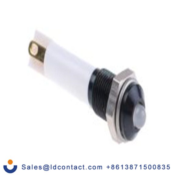 RS PRO 205-858  红色 面板安装指示器, 24 V dc 焊接片端接, 凸型边框, 黑色边框 面板安装