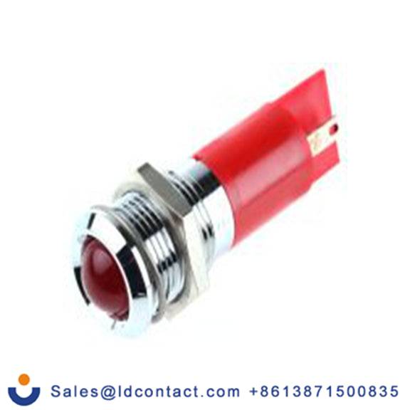 RS PRO 205-870  红色 面板安装指示器, 24 V ac 焊接片端接, 凸型边框, 银色边框