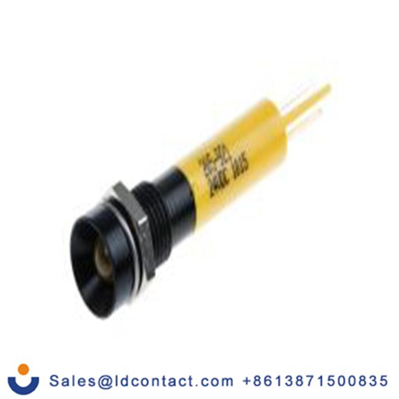 RS PRO 205-921  黄色 面板安装指示器, 24 V dc 焊接片端接, 凹入式边框