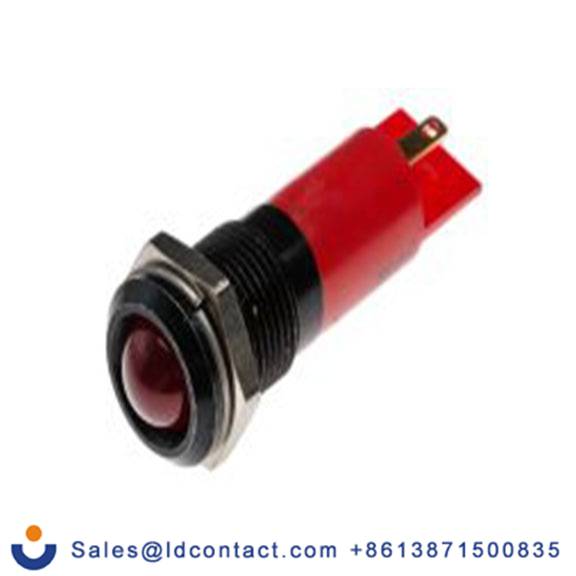 RS PRO 206-047  红色 面板安装指示器, 24 V ac 焊接片端接, 凸型边框