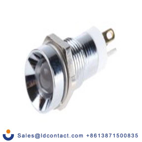 RS PRO 206-110  红色, 黄色, 绿色 面板安装指示器, 2 V dc 焊接片端接, 凹入式边框, 银色边框 面板安装