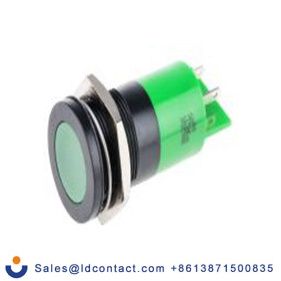 RS PRO 206-261  绿色 面板安装指示器, 12 V ac/dc 焊接片端接, 平齐边框