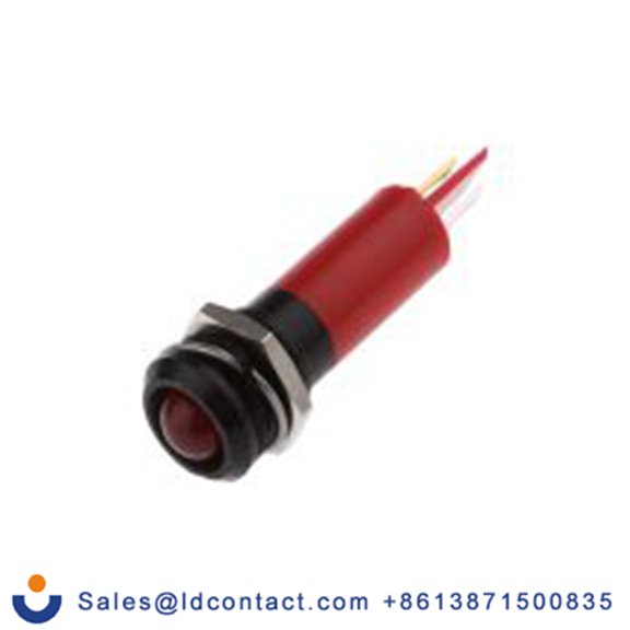 RS PRO 206-407  红色 面板安装指示器, 230 V ac, 凸型边框, 黑色边框, IP40