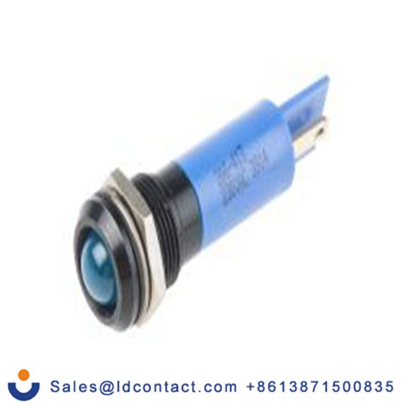 RS PRO 206-413  蓝色 面板安装指示器, 230 V ac, 凸型边框, 黑色边框, IP40