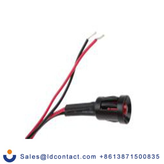 RS PRO 206-491  红色 面板安装指示器, 24 V dc 导线端接, 凹入式边框, 黑色边框