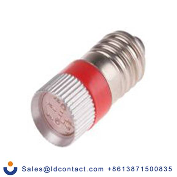 RS PRO 206-700  指示灯, 多芯片, 红色, E10灯座, Φ10 mm, 28 mm长, 630 nm长, 48 V ac/dc