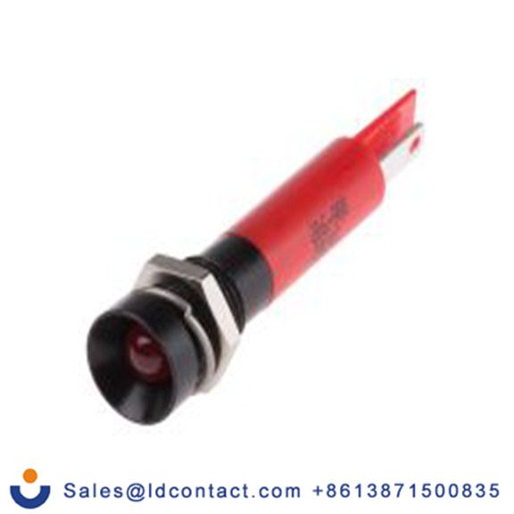 RS PRO 206-980  红色 面板安装指示器, 24 V ac 焊接片端接, 凹入式边框