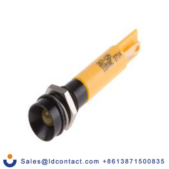 RS PRO 207-129  黄色 面板安装指示器, 110 V ac 焊接片端接, 凹入式边框