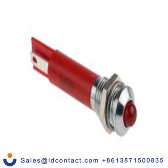 RS PRO 207-185  红色 面板安装指示器, 24 V dc 焊接片端接, 凸型边框, 银色边框