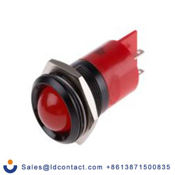 RS PRO 207-236  红色 面板安装指示器, 230 V ac, 凸型边框, 黑色边框, IP40