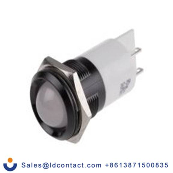 RS PRO 207-258  白色 面板安装指示器, 230 V ac, 凸型边框, 黑色边框, IP40