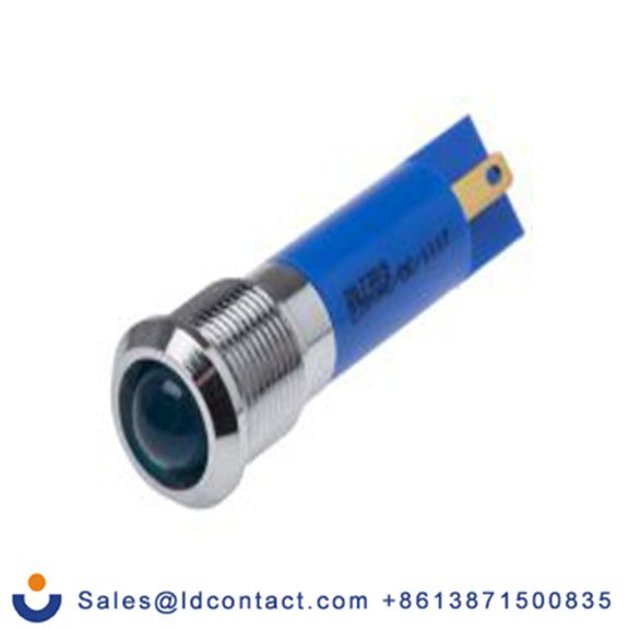 RS PRO 207-309  蓝色 面板安装指示器, 230 V ac, 凸型边框, 银色边框, IP40